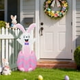thumbnail image 2 of YWIYIUD 1PC Easter Inflatables Rabbit Decorations with LED Lights，Happy Easter Rabbit Blow Up Yard Indoor Outdoor Holiday Decor, LED Easter Party Decor Yard Garden Indoor Outdoor Home, 2 of 3