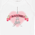 thumbnail image 4 of Inktastic Paris Oo-la-la with Eiffel Tower and Flowers in Pink Heart Boys or Girls Baby Bodysuit, 4 of 5