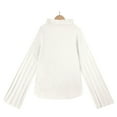 thumbnail image 4 of TIMIFIS Womens' Turtleneck Long Sleeve Cable Knit Sweaters Oversized Sweaters Fall Long Sleeve Spilt Hem Tunic Pullover Sweater Knit TopsFall/Winter, 4 of 5