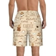thumbnail image 3 of Disketp Men'S Swim Trunks Hawaiian Breathable Surf Beach Swimsuits Mesh Lining Beach Shorts With Pockets-Coffee Time, 3 of 9