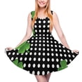 thumbnail image 2 of 2024 Clothing Print Dress Skate Oversize Casual Waist High Dresses Modern Shamrocks Irish Day Patricks St Dress Dot Polka White Black, 2 of 7