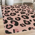 thumbnail image 1 of Animal Decorative Rug, Leopard Animal Skin Pattern in Abstract Style Wild Safari Jungle Theme, Quality Carpet for Bedroom Dorm and Living Room, 6 Sizes, Pale Pink, by Ambesonne, 1 of 1