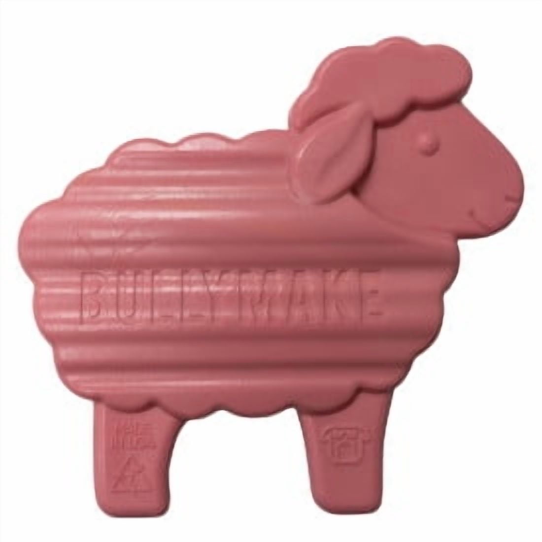 Bullymake Nylon Pink Sheep Dog Toy, Salmon Flavor, Durable Chew for Power Chewers