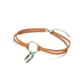 thumbnail image 1 of Conjunto de disfraz hippie bohemio, colgante de hoja de bronce antiguo, cadena de cuello circular geométrica de cuero, 1 pieza, marrón claro, 1 of 5