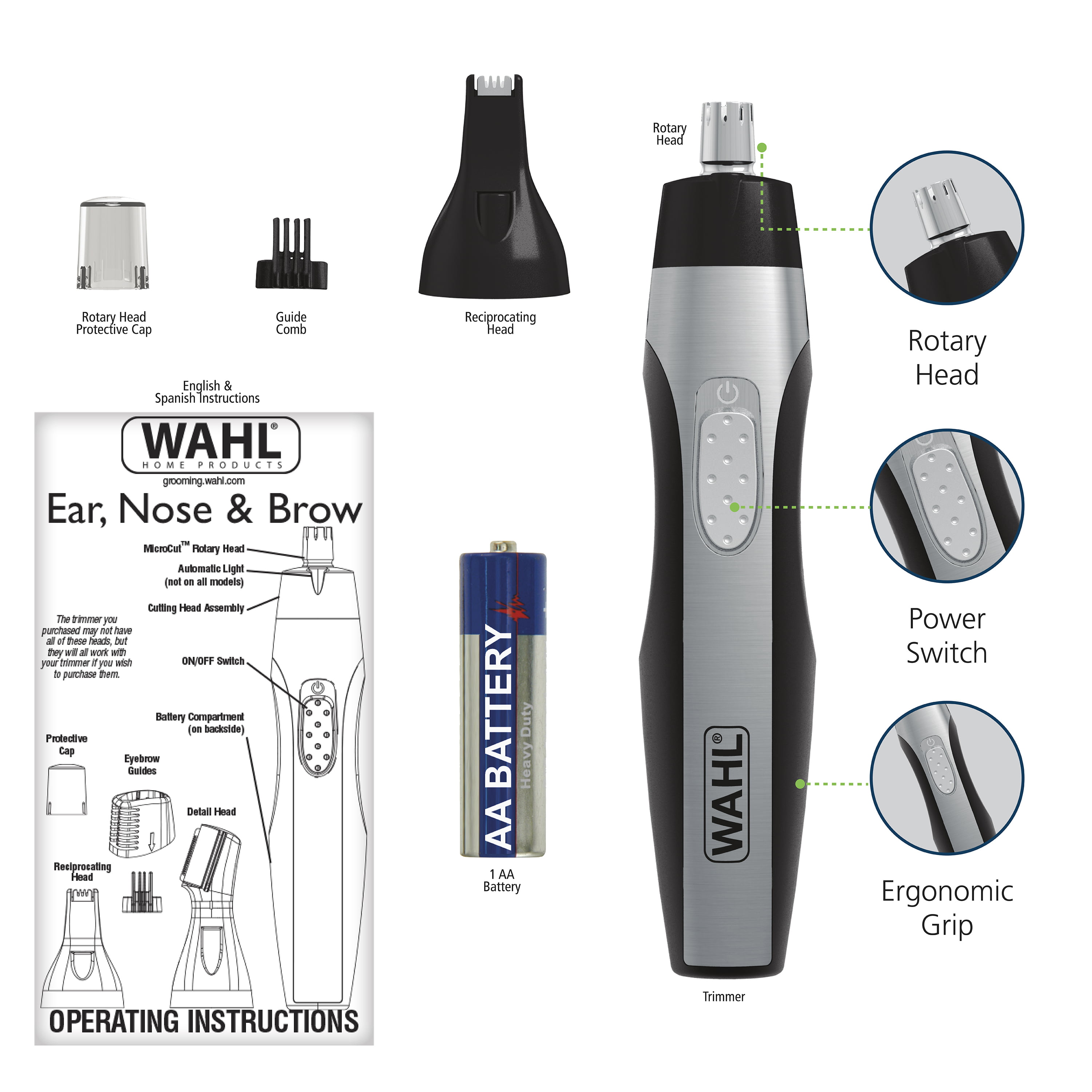 wahl nose and ear hair trimmer