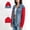Red-jean coat, variant on Women's Casual Denim Jacket Button Down Lapel Long Sleeve Jean Coat with Multi Pockets, Loose Fit Outerwear for Women S-2XL Light Blue