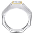 thumbnail image 4 of Everly Men's Created Moissanite Sterling Silver Wedding Ring, 4 of 8