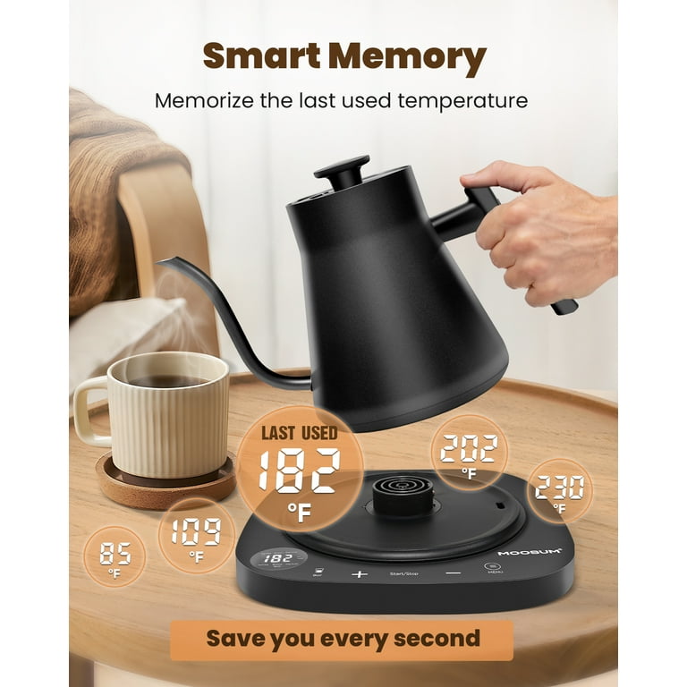 MOOSUM Electric Gooseneck Kettle, Electric Tea Kettle