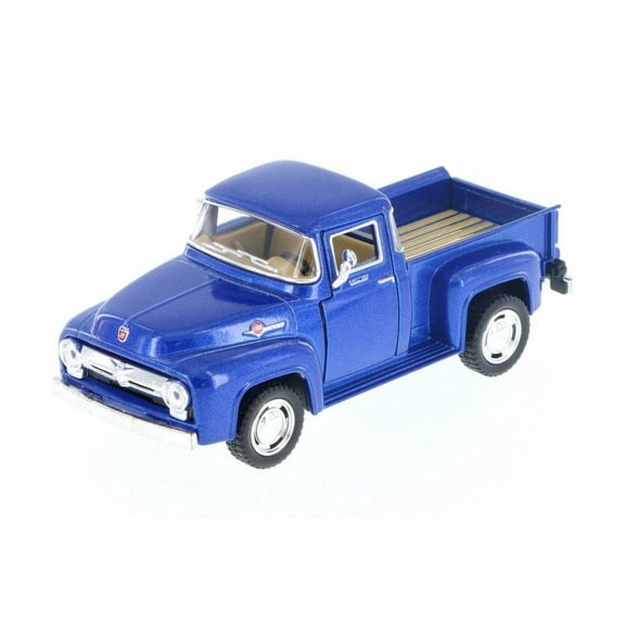 1956 Ford F-100 Pickup, Blue - Kinsmart 5385D - 1/38 Scale Diecast Model Toy Car (Brand New but NO BOX)