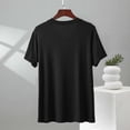 thumbnail image 5 of BiZtdJrK Mens Soft T Shirts Modal Short Sleeve V Neck Casual Summer Tee Tops Lightweight Loose Fit Pajama Tees Black XXXXXL, 5 of 7