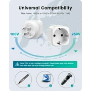 LENCENT Europe to USA Plug Adapter,EU to US Universal Travel Plug Converter, 2 PC European to American Plug Power Outlet adaptor for General Electrical equipment