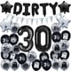 thumbnail image 1 of Juego de globos de cumpleaños Dirty 30 globos negros de aluminio, 31 unidades, 1 of 2