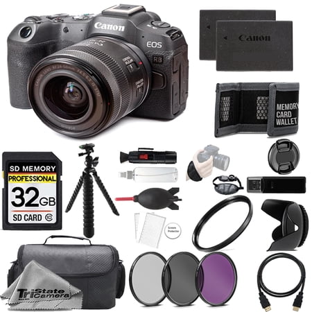Canon EOS R8 Mirrorless Camera w/ RF 24-50mm f/4.5-6.3 IS STM Lens + 32GB + Extra Battery+ 3 PC Filter- Accessory Kit