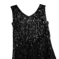 thumbnail image 2 of Raenseen Women's Flapper Dresses Fringed 1920s Sequins Formal Swing Cocktail Party Dress Black M, 2 of 9