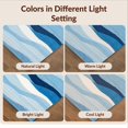 thumbnail image 7 of Design&I 4'x6' Ultra Soft Area Rug, Ocean Wave Themed Ripple Abstract Nautical Horizontal Bands Theme None Fluffy Washable Non Shedding for Bedroom Living Room Home Office, 7 of 7