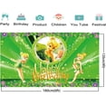 thumbnail image 2 of Tinkerbell Backdrop Theme Birthday Party Supplies 6x4ft Green Photo Background for Tinkerbell Theme Party Cake Table Decorations Baby Shower Banner, 2 of 6