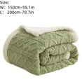 thumbnail image 3 of Yialzm Flannel Blanket Thickened Insulation Geometric Design Hidden Zipper TV Blanket Office Shawl Nap Blanket Machine Washable Cozy Throw for All Seasons and Spaces, 3 of 7