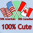 thumbnail image 2 of CafePress - Canadian American 100% Cute Infant Bodysuit - Baby Light Bodysuit, Size Newborn - 24 Months, 2 of 4