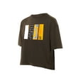 thumbnail image 2 of Women's New Era Brown San Diego Padres Boxy Foil Logo T-Shirt, 2 of 5