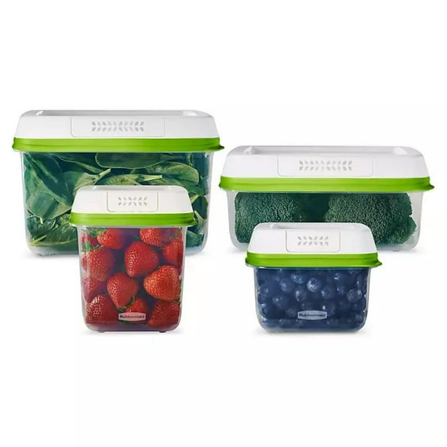 Contenedores de almacenamiento Rubbermaid FreshWorks Produce Saver, juego de 8 piezas