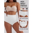 thumbnail image 2 of GAI YI Women's High-Waist Full Coverage Briefs, Plus Size Soft Stretch Underwear with Wide Waistband, No-Dig Fit, 4-Pack, 2 of 6