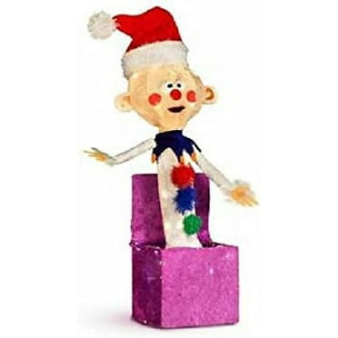 24-Inch Pre-Lit 3D Charlie in the Box Christmas Yard Decoration, 35 Lights