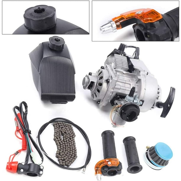 Aohuada 2 Stroke 47cc 49cc Pull Start Racing Engine Motor Kit Starter W Fuel Tank For Mini Dirt Pocket Rocket Quad Motor Dirt Bike Scooter Atv High Performance Walmart Com