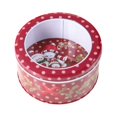 thumbnail image 1 of Kearding Lata de dulces de Navidad con tapa transparente Latas de galletas vacías de Papá Noel Contenedores de decoración del festival Kits de decoración para fiestas Rojo, 1 of 6