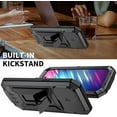 thumbnail image 6 of Case for iPhone 14 Pro Max,Military Grade 3 in 1 Metal Full-Body Rugged Stylish Kickstand Protective Case with Built-in Screen Protector Phone Case for iPhone 14 Pro Max,6.7 inch 2022 (Black), 6 of 16