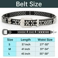 thumbnail image 7 of Maikun Head Skull Buckle Belts for Mens & Womens Shinning Rhinestone Black Belts for Waist Size 31-34", 7 of 7