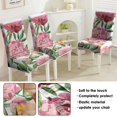 thumbnail image 5 of Botanical Dining Chair Covers 4 Pack Romantic Peony and Hummingbird Print Washable Polyester Stretch Slipcovers Removable Seat Protector for Artistic Home Decor, 5 of 6