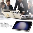 thumbnail image 4 of Dteck Card Slots Wallet Case for Samsung Galaxy S23 FE,Shockproof Premium PU Leather Kickstand Protective Cover with Ring Holder Back Case,Apricot, 4 of 8