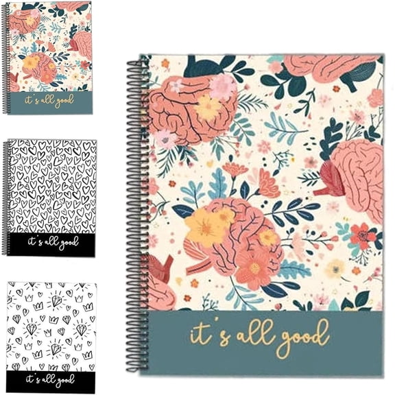 Mental Health Mood Journal – Your Daily Self-Care Companion, Guided Mental Health Journal, 90 Day Mood & Anxiety Tracker with Prompts for Gratitude (B)