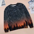 thumbnail image 6 of Galaxy Star Outer Space Womens Casual Crewneck Sweatshirt Long Sleeve Tops Cute Pullover Loose Fit, 6 of 7