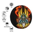 thumbnail image 6 of DouZhe Waterproof Spare Tire Cover, Japan Geisha Samurai Flowers Prints Adjustable Wheel Covers Fit for Jeep Trailer RV SUV Car, 14 inch, 6 of 7