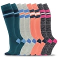 thumbnail image 1 of Calcetines de compresión fenglaoda, 8 pares, 20-30 mm Hg, para hombres y mujeres, 1 of 6