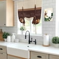 thumbnail image 5 of Vintage Coffee Time Tie Up Curtains for Windows, Adjustable Balloon Window Shades, Farmhouse Desserts Beige Burlap Kitchen Window Treatments Adjustable Roll Up Curtain for Basement/Nursery 52"x45", 5 of 8