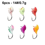 0.7g/1.1g/1.8g Winter Ice Fishing Lure Ants Shaped Artificial Soft Bait Jig Head Small Ice Fishing Hook For Lure Worm Fishing Tackle 6PCS - 14#/0.7G 6PCS - 14#/0.7G 6PCS - 14#/0.7G