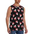 thumbnail image 2 of Bingfone Cartoon Mushroom Pattern Men's Tank Tops Workout Sleeveless Tee Shirts Running Beach Tanks for Men-Medium, 2 of 7
