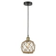 thumbnail image 4 of Innovations Lighting  Edison - 1 Light 8" Cord Hung Mini Pendant Antique Brass/Clear, White, 4 of 5