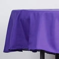 thumbnail image 5 of BalsaCircle Halloween 6 Pieces 90" Purple Round Washable Decorative Polyester Solid Tablecloths, 5 of 6