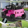 thumbnail image 3 of HHVEL 12V 7Ah Power-Wheels Jeep, Ride on Cars with Remote Control for Girls, 3 Speeds, Electric Cars for Kids 3-5, Spring Suspension, Bluetooth Music & LED Lights, Pink, 3 of 6