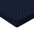 thumbnail image 2 of Ambesonne Dark Blue Fitted Sheet, Blue Dots Retro Style, King Size, Pale Blue and Dark Blue, 2 of 3