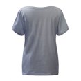 thumbnail image 2 of Inkach Women Summer Flower Print Short Sleeve O-Neck Loose T-Shirt Blouse Tops, 2 of 2
