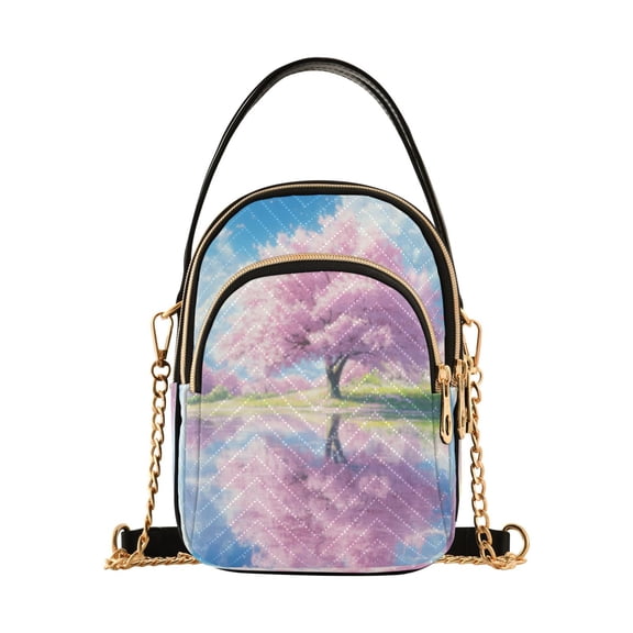 DIXRUYEE Cross Body Fashion Shoulder Waist Purse Bags Pink Reflection Pocket Handbags