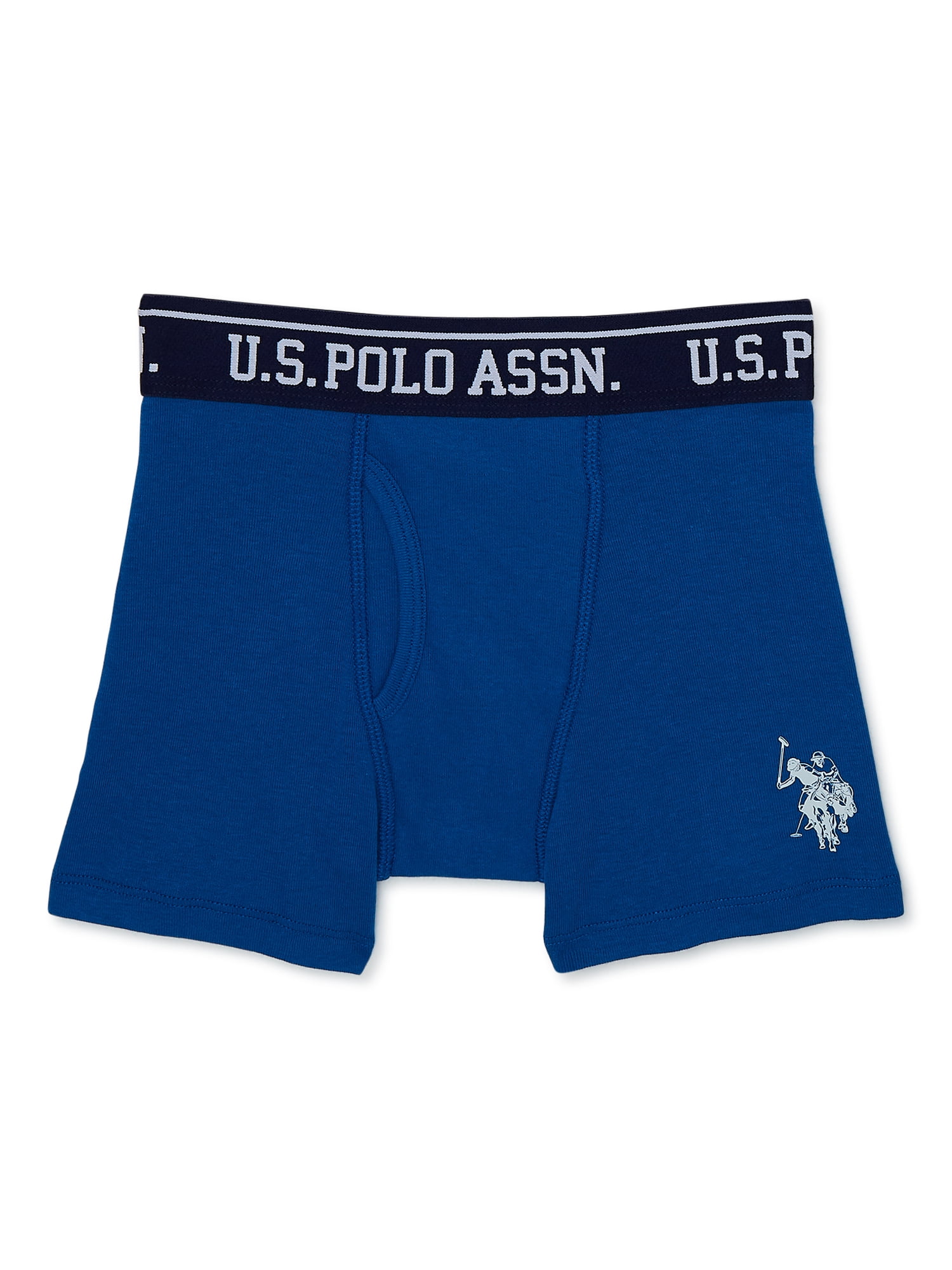U.S. Polo Assn. Boys Cotton Tagless Underwear Boxer Briefs, 5- Pack, Sizes (S-XXL)