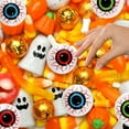 thumbnail image 6 of (12) Plastic Spooky Halloween Ping Pong Eyeballs, 1.375 inches Assorted Red Blue Green Scary Zombie Fake Eye Balls Beer Pongs Home Party Haunted House Decoration Games Supplies, 6 of 7