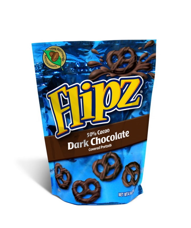 (Price/Pack)Flipz 6/4 Oz. Dark Chocolate Covered Pretzels In A Stand Up