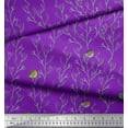 thumbnail image 2 of Soimoi Purple Cotton Duck Fabric Branch & Flycatcher Bird Fabric Prints By Yard 42 Inch Wide, 2 of 3