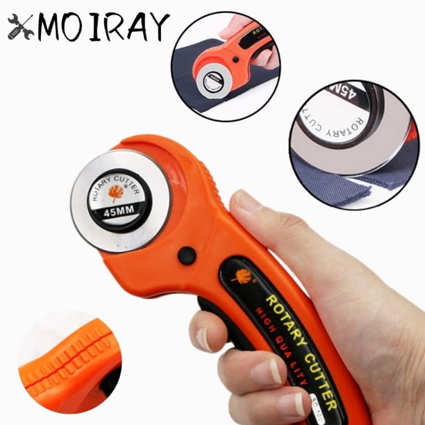 Cortador Rotativo De 45 Mm Para Coser Y Cortar Tela, Herramienta Para Cortar Cuero, Paño, Papel, Costura, Acolchado, Manualmente, Color Naranja